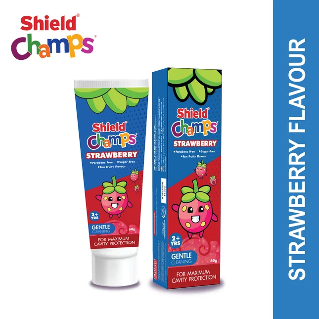 SHIELD CHAMPS 2-YEARS TOOTHPASTE 60G STRAWBERRY